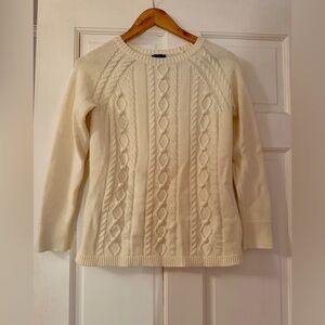 Talbots Ivory Cable Knit Sweater